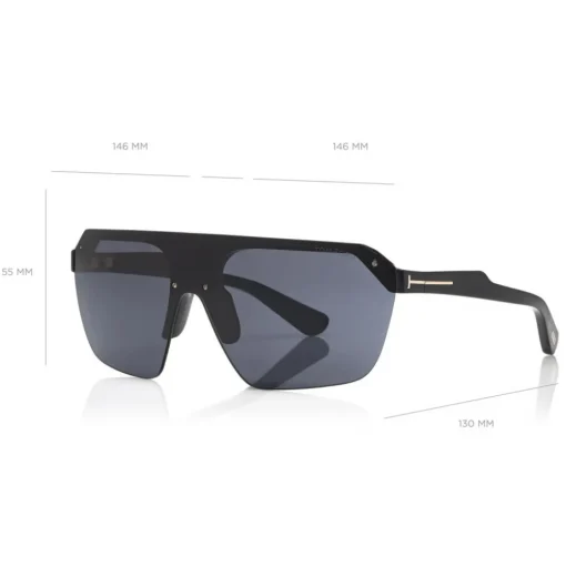 Tom Ford Eyewear Sunglasses & Eyewear-Tom Ford - Razor Sunglasses - Mask Shape Sunglasses - Black - FT0797 - Sunglasses - - Avvenice
