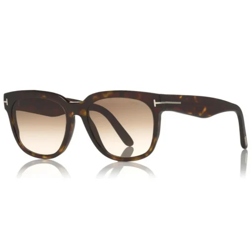 Tom Ford Eyewear Sunglasses & Eyewear-Tom Ford - Rhett Sunglasses - Square Acetate Sunglasses - Dark Havana - FT0714 - Sunglasses - - Avvenice