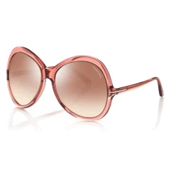 Tom Ford Eyewear Sunglasses & Eyewear-Tom Ford - Rose Sunglasses - Oval Acetate Sunglasses - Pink - FT0765 - Sunglasses - - Avvenice
