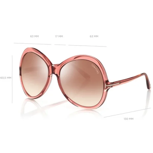 Tom Ford Eyewear Sunglasses & Eyewear-Tom Ford - Rose Sunglasses - Oval Acetate Sunglasses - Pink - FT0765 - Sunglasses - - Avvenice