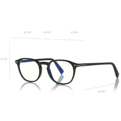 Tom Ford Eyewear Sunglasses & Eyewear-Tom Ford - Round Optical Glasses - Black - FT5583-B - Optical Glasses - - Avvenice
