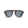 Tom Ford Eyewear Sunglasses & Eyewear-Tom Ford - Round Opticals Sunglasses - Round Optical Sunglasses - Dark Havana Blue - FT5533-B - Sunglasses - - Avvenice