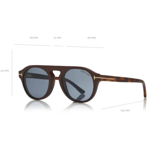 Tom Ford Eyewear Sunglasses & Eyewear-Tom Ford - Round Opticals Sunglasses - Round Optical Sunglasses - Dark Havana Blue - FT5533-B - Sunglasses - - Avvenice