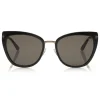 Tom Ford Eyewear Sunglasses & Eyewear-Tom Ford - Simona Sunglasses - Cat-Eye Acetate Sunglasses - Black - FT0717 - Sunglasses - - Avvenice