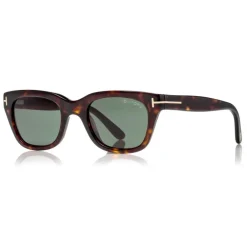 Tom Ford Eyewear Sunglasses & Eyewear-Tom Ford - Snowdon Sunglasses - Squared Acetate Sunglasses - Dark Havana - FT0237 - Sunglasses - - Avvenice