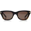 Tom Ford Eyewear Sunglasses & Eyewear-Tom Ford - Snowdon Sunglasses - Squared Acetate Sunglasses - Tortoise Black - FT0237 - Sunglasses - - Avvenice