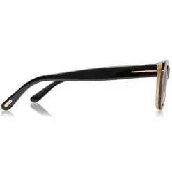 Tom Ford Eyewear Sunglasses & Eyewear-Tom Ford - Snowdon Sunglasses - Squared Acetate Sunglasses - Tortoise Black - FT0237 - Sunglasses - - Avvenice