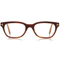 Tom Ford Eyewear Sunglasses & Eyewear-Tom Ford - Soft Round Optical Glasses - Round Acetate Optical Glasses - Red Havana - FT5207 - Optical Glasses - - Avvenice