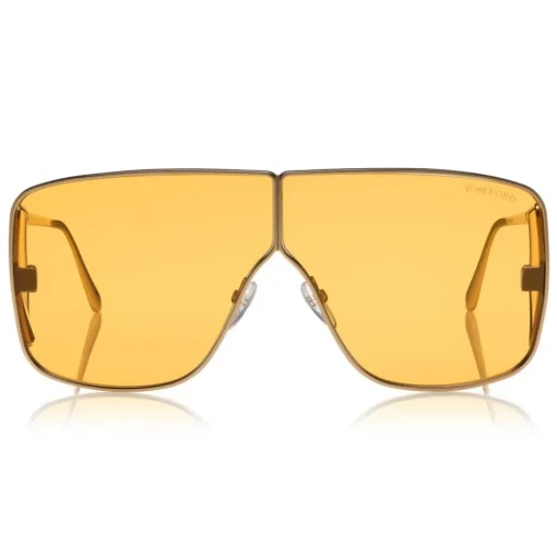 Tom Ford Eyewear Sunglasses & Eyewear-Tom Ford - Spector Sunglasses - Oversize Rectangular Acetate Sunglasses - FT0708 - Gold - - Avvenice