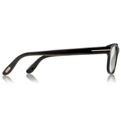 Tom Ford Eyewear Sunglasses & Eyewear-Tom Ford - Square Acetate Optical Frame - Black Silver - FT5313 - Optical Glasses - - Avvenice