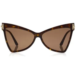 Tom Ford Eyewear Sunglasses & Eyewear-Tom Ford - Tallulah Sunglasses - Butterfly Acetate Sunglasses - Dark Havana - FT0767 - Sunglasses - - Avvenice
