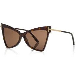 Tom Ford Eyewear Sunglasses & Eyewear-Tom Ford - Tallulah Sunglasses - Butterfly Acetate Sunglasses - Dark Havana - FT0767 - Sunglasses - - Avvenice