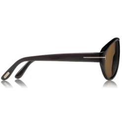 Tom Ford Eyewear Sunglasses & Eyewear-Tom Ford - Tom N.8 Sunglasses - Real Horn Frame Sunglasses - Black Horn - FT0490-P - Sunglasses - - Avvenice