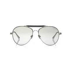 Tom Ford Eyewear Sunglasses & Eyewear-Tom Ford - Tom N.16 Sunglasses - Pilot Style Sunglasses - Silver - FT0704-P - Sunglasses - - Avvenice