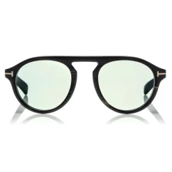 Tom Ford Eyewear Sunglasses & Eyewear-Tom Ford - Tom N.9 Sunglasses - Real Horn Frame Sunglasses - Dark Brown - FT5441-P - Sunglasses - - Avvenice