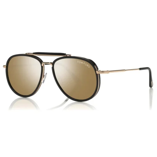 Tom Ford Eyewear Sunglasses & Eyewear-Tom Ford - Tripp Sunglasses - Pilot Shape Sunglasses - Black Gold - FT0666 - Sunglasses - - Avvenice