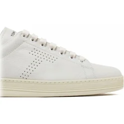 Tom Ford Shoes-- White Leather Sneakers - Exclusive Luxury Collection - Avvenice