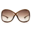 Tom Ford Eyewear Sunglasses & Eyewear-Tom Ford - Whitney Sunglasses - Oversized Round Acetate Sunglasses - FT0009 - Brown - - Avvenice