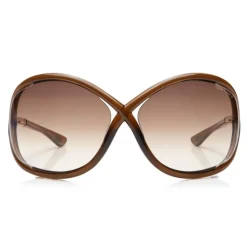 Tom Ford Eyewear Sunglasses & Eyewear-Tom Ford - Whitney Sunglasses - Oversized Round Acetate Sunglasses - FT0009 - Brown - - Avvenice