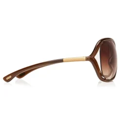 Tom Ford Eyewear Sunglasses & Eyewear-Tom Ford - Whitney Sunglasses - Oversized Round Acetate Sunglasses - FT0009 - Brown - - Avvenice