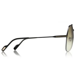 Tom Ford Eyewear Sunglasses & Eyewear-Tom Ford - Wilder Sunglasses - Pilot Acetate Sunglasses - FT0644 - Black Grey - - Avvenice