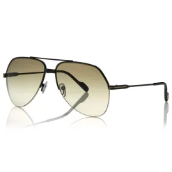 Tom Ford Eyewear Sunglasses & Eyewear-Tom Ford - Wilder Sunglasses - Pilot Acetate Sunglasses - FT0644 - Black Grey - - Avvenice
