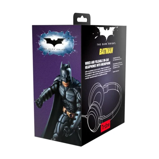 Tribe Audio-- Batman - DC Comics - Headphones with Foldable Microphone - 3.5 mm Jack - Smartphone, PC, PS4, Xbox - Avvenice
