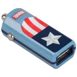 Tribe Accessories-- Captain America - Marvel - Car Charger - Fast Car Charge - USB Charger - iPhone, iPad, Tablet, Samsung, Smartphone - Avvenice