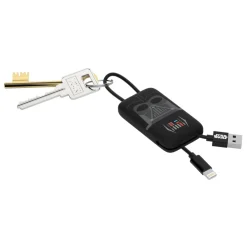 Tribe Accessories-- Darth Vader - Star Wars - Lightning USB Cable - Keychain - Data and Charging for Apple, iPhone - MFi Certified - 22 cm - Avvenice