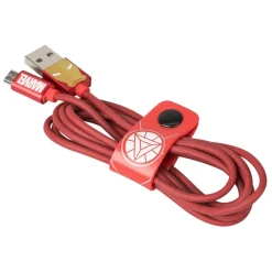 Tribe Accessories-- Iron Man - Marvel - Micro USB Cable - Data Transmission and Charging for Android, Samsung, HTC, Nokia, Sony - 120 cm - Avvenice