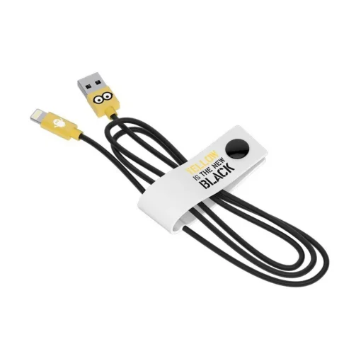 Tribe Accessories-- Jail Time - Minions - Lightning USB Cable - Data Transmission and Charging for Apple, iPhone - MFi Certified - 120 cm - Avvenice