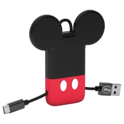 Tribe Accessories-- Mickey Mouse - Disney - Micro USB Cable - Keychain - Data and Charging for Android, Samsung, HTC, Nokia, Sony - 22 cm - Avvenice