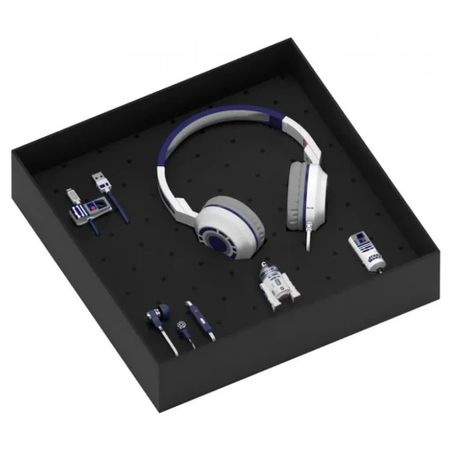 Tribe Accessories|Audio-- R2-D2 - Star Wars - Gift Box - 16 GB USB Stick - Car Charger - Earphones - On-Ear Headphones - Micro USB Cable - Avvenice