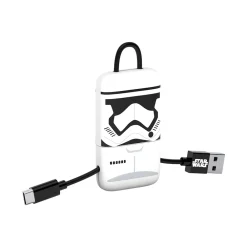 Tribe Accessories-- Storm Trooper - Star Wars - Micro USB Cable - Keychain - Data and Charging - Android, Samsung, HTC, Nokia, Sony - 22 cm - Avvenice