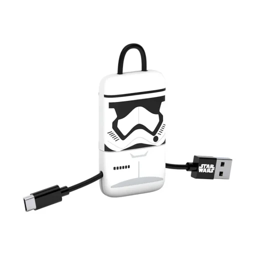 Tribe Accessories-- Storm Trooper - Star Wars - Micro USB Cable - Keychain - Data and Charging - Android, Samsung, HTC, Nokia, Sony - 22 cm - Avvenice
