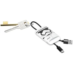 Tribe Accessories-- Storm Trooper - Star Wars - Micro USB Cable - Keychain - Data and Charging - Android, Samsung, HTC, Nokia, Sony - 22 cm - Avvenice