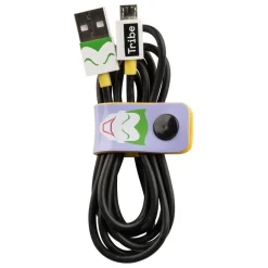 Tribe Accessories-- Superman - Man of Steel - DC Comics - Micro USB Cable - Data and Charging - Android, Samsung, HTC, Nokia, Sony - 120 cm - Avvenice