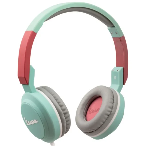Tribe Audio-- Vespa Aquamarine - Vespa Special - Headphones with Foldable Microphone - 3.5 mm Jack - Smartphone, PC, PS4 and Xbox - Avvenice