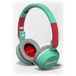 Tribe Audio-- Vespa Aquamarine - Vespa Special - Headphones with Foldable Microphone - 3.5 mm Jack - Smartphone, PC, PS4 and Xbox - Avvenice