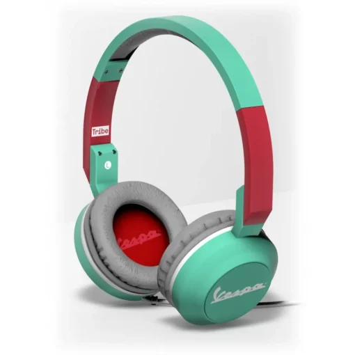 Tribe Audio-- Vespa Aquamarine - Vespa Special - Headphones with Foldable Microphone - 3.5 mm Jack - Smartphone, PC, PS4 and Xbox - Avvenice