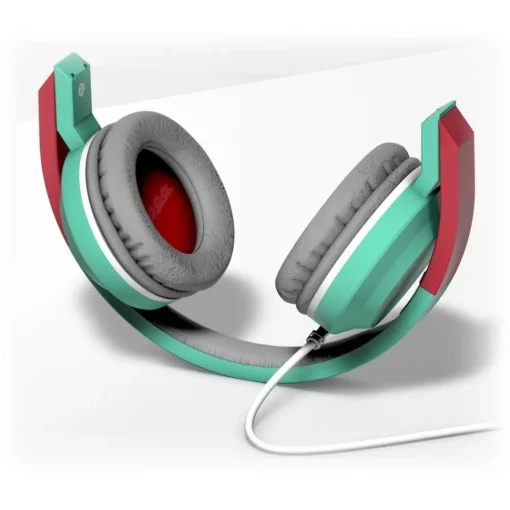 Tribe Audio-- Vespa Aquamarine - Vespa Special - Headphones with Foldable Microphone - 3.5 mm Jack - Smartphone, PC, PS4 and Xbox - Avvenice