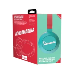 Tribe Audio-- Vespa Aquamarine - Vespa Special - Headphones with Foldable Microphone - 3.5 mm Jack - Smartphone, PC, PS4 and Xbox - Avvenice