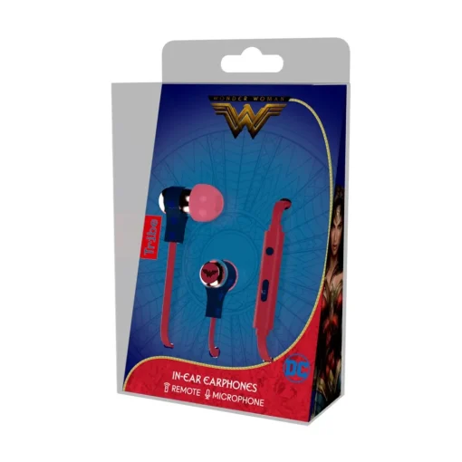 Tribe Audio-- Wonder Woman - DC Comics - Earphones with Microphone and Multifunctional Command - Smartphone - Avvenice