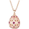 Tsars Collection Necklaces-- Alexandra Pavè Vertical Fuchsia Necklace - Handmade in Swiss - Luxury Exclusive Collection - Avvenice