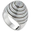 Tsars Collection Rings-- Blue Spiral Silver Ring - Handmade in Swiss - Luxury Exclusive Collection - Avvenice