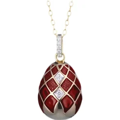 Tsars Collection Necklaces-- Empress Maria Red Diamonds Necklace - Handmade in Swiss - Luxury Exclusive Collection - Avvenice
