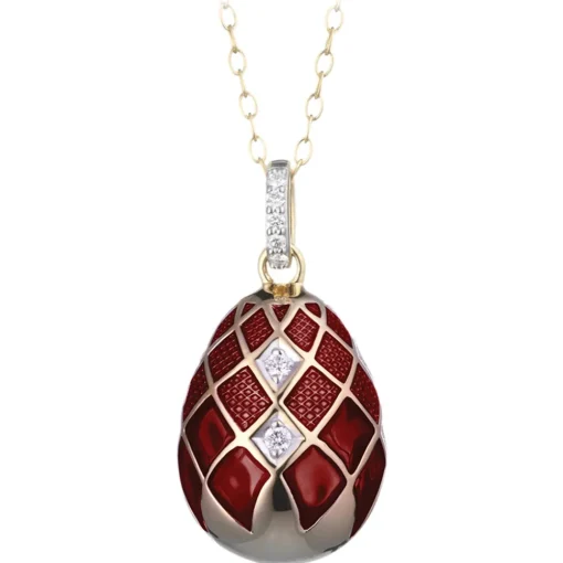 Tsars Collection Necklaces-- Empress Maria Red Diamonds Necklace - Handmade in Swiss - Luxury Exclusive Collection - Avvenice