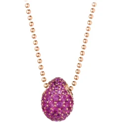 Tsars Collection Necklaces-- Fuchsia 9nine Silver Necklace - Handmade in Swiss - Luxury Exclusive Collection - Avvenice