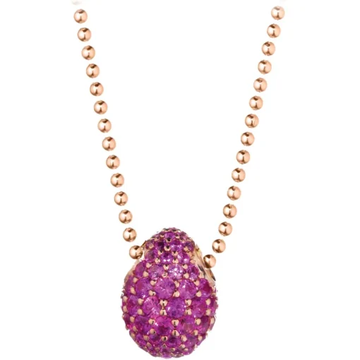 Tsars Collection Necklaces-- Fuchsia 9nine Silver Necklace - Handmade in Swiss - Luxury Exclusive Collection - Avvenice