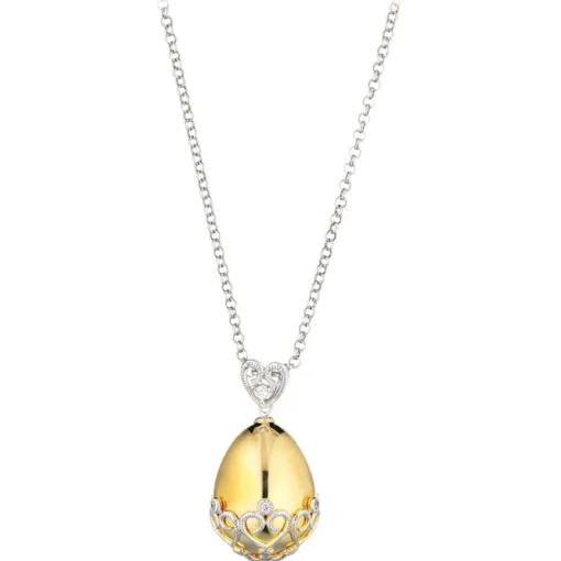 Tsars Collection Necklaces-- Gold Necklace with Golden Hearts - Handmade in Swiss - Luxury Exclusive Collection - Avvenice